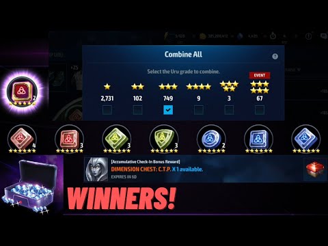 ODIN BLESSING COMBINE EVENT & CTP CHEST - GIVEAWAY WINNERS! - Marvel Future Fight