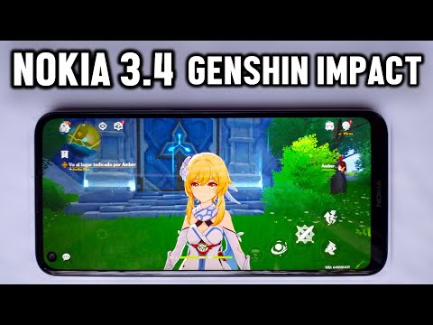 Nokia 3.4 Prueba de Gaming Genshin Impact Gráfico Full 4k GAMING TEST 2022 🔥😱