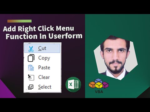 Add right click Menu function of Cut Copy Paste Clear SelectAll in userform VBA