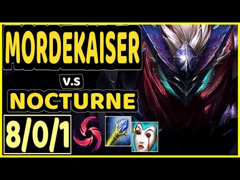 HYDROGEN (MORDEKAISER) vs NOCTURNE - 8/0/1 KDA TOP GAMEPLAY - BR Ranked DIAMOND