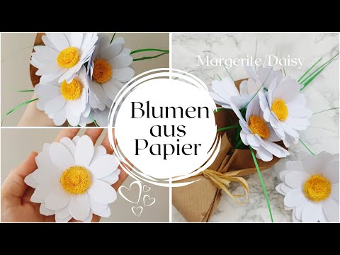 Margeriten aus Papier basteln | Blumendeko und Geschenkidee | Paper Flower Daisy | Ronja Ready DIY