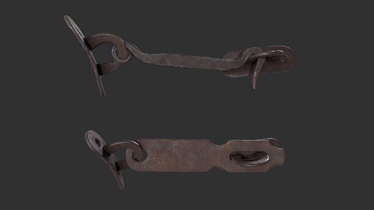 Door Hook and Latch 3D Model