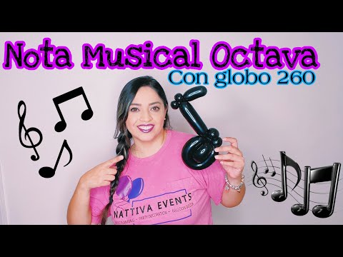 Nota musical octava con globo 260/ Musical note with balloons