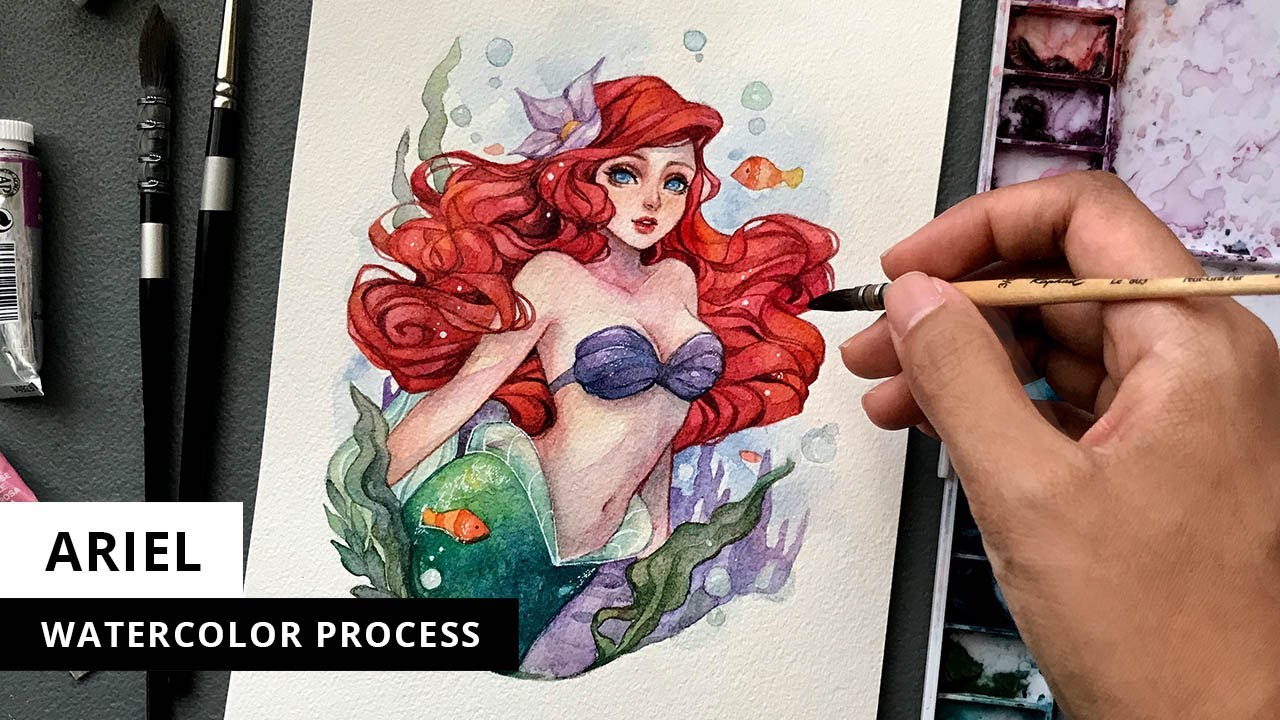 Ariel | Watercolor process