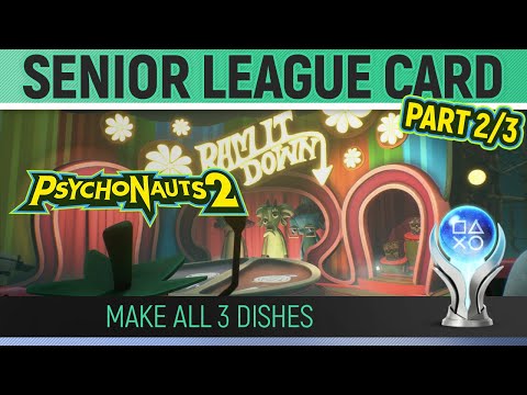 Psychonauts 2 - How to get the Senior League Membership Card 2/3 🏆 Make all 3 Dishes for the Show