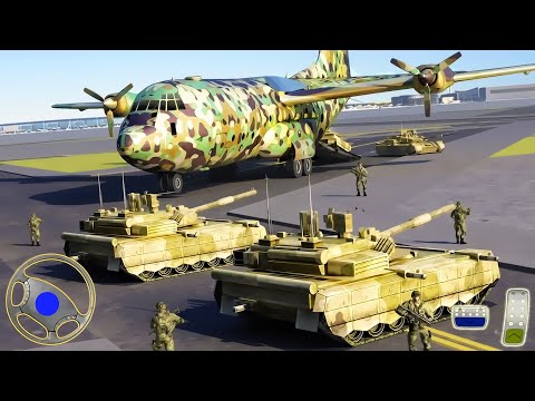 US Army Tank Transporter Airplane - Army Vehicles Driving Sim | Android Gameplay