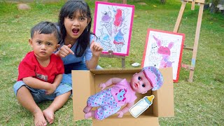 Download lagu AZAM SALSA MENEMUKAN BONEKA BAYI 😭 SAAT MEWARNAI mp3