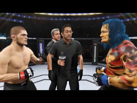 Khabib Nurmagomedov vs. Golden Vajrapani - EA Sports UFC 2 - Crazy UFC 👊🤪