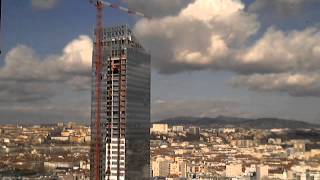 preview picture of video 'Montage du mât de la tour Incity'