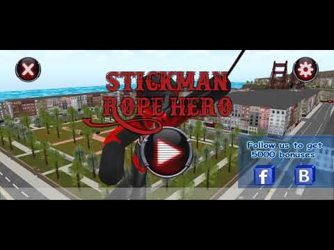 playing Stickman Rope Hero 1.0 in 2021 (oldest version)