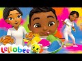 Happy Holi! Celebrate the Festival of Colors with Rishi! | Lellobee Song for Children - Kids Karaoke