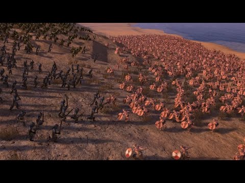LOTR Army defends the beach against VIKINGS - Ultimate Epic Battle Simulator