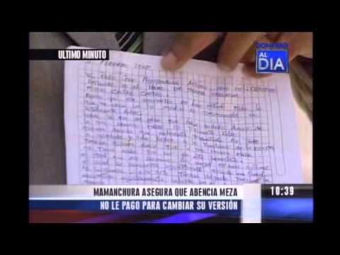 Carta de Pedro Mamanchura horas antes de su sentencia