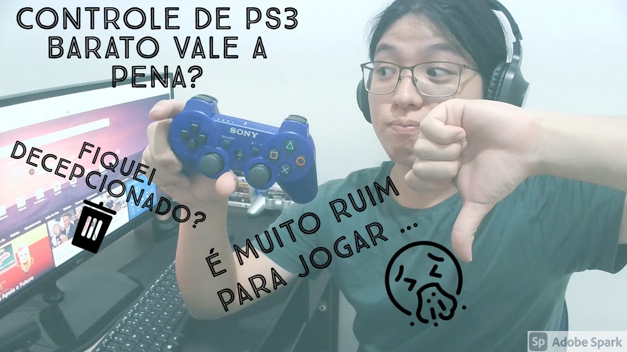 Controle de PS3 barato da SHOPEE! Fiquei decepcionado! Testes Guitar Hero, God of War e Call of Duty