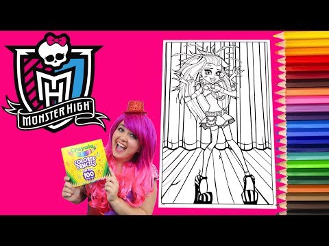 Coloring Frankie Stein Monster High GIANT Coloring Book Page Colored Pencil | KiMMi THE CLOWN Video