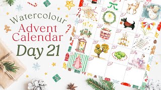 Day 21 Watercolour Advent Calendar | Nearly Done!