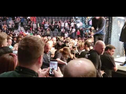 Conor McGregor leaving the octagon after beating Cowboy Cerrone at UFC 246