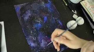 Creating a Galaxy Background with Inks