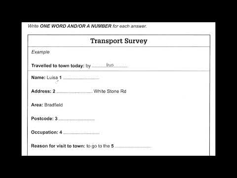 IELTS LISTENING 5 |Transport Survey with Answers| Ielts listening HD