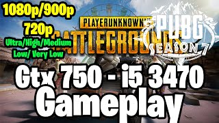 PlayerUnknown's Battlegrounds (season 7) Gameplay on | GTX 750 1GB - i5 3470 |
