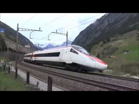I TRANSITI DELL' ETR 610 CH-SBB SUL GOTTARDO A WASSEN (CH) 25 - 4 - 2015