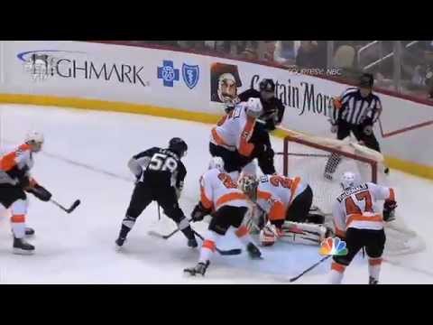 Kris Letang Goal Against Philadelphia Flyers 4/12/14