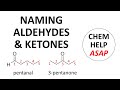 naming aldehydes & ketones