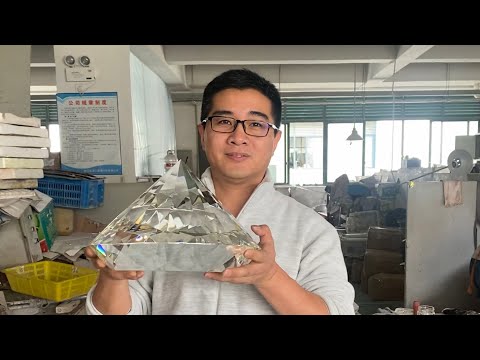 How to make a 300mm diamond shape of crystal crafts by hand.