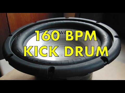 160 BPM Kick Drum Metronome, 160BPM Bass Drum Thump, 4 on the Floor Kick, 160 Beats Per Minute Bombo