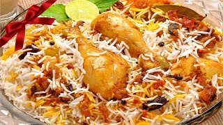 Chicken biryani with cooked chicken curry