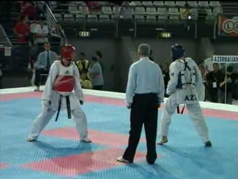 European Taekwondo Championships 2008 Rome Male -58 kg Azerbaijan vs Germany Round 1