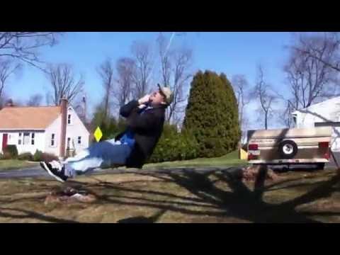 FAT DAD HURTS HIS BALLS ON SWING