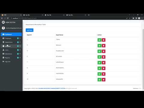 Human Resource management system using PHP and MySQL || iSchool