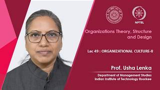 Lecture 49: ORGANIZATIONAL CULTURE-II