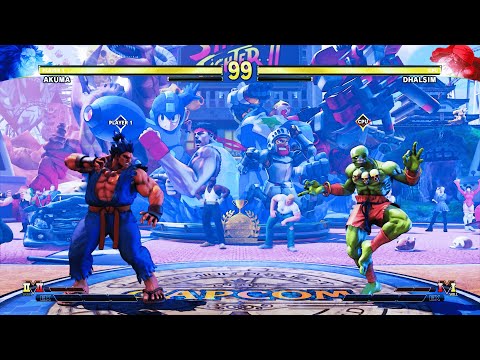 Shin Akuma vs Yoga Dhalsim (Hardest) Street Fighter 5.| Epic Battle