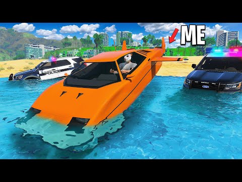 Running from Cops with Submarine Car.. GTA 5 RP