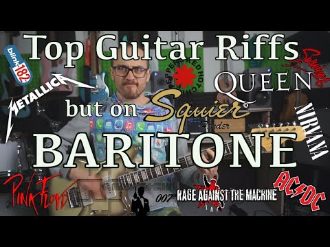 Top Iconic Guitar RIFFS but on BARITONE Guitar !!!!!