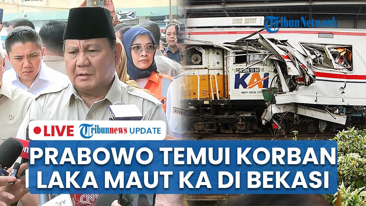 LIVE: Prabowo Jenguk Korban Laka Maut KRL Vs KA Jarak Jauh di RSUD Bekasi, Sampaikan Belasungkawa