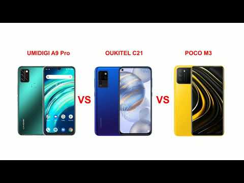 Oukitel C21 Pro vs Poco M3 vs UMIDIGI A9 Pro (links in the description)