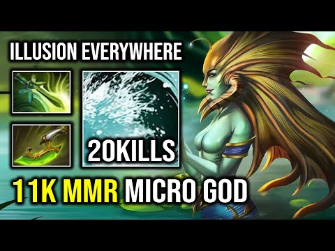 NEW 11K MMR Naga Siren Micro Jungle Over the Map +1K Gold Per Min 100% Max Agility Dota 2