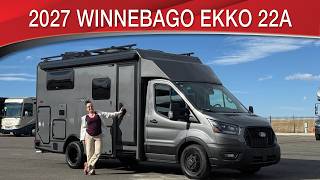 A preview image of the linked video showcasing 2027 Winnebago EKKO 22A