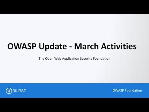OWASP Events in March - Chair Update