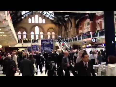 Lazio fans at Liverpool St Station