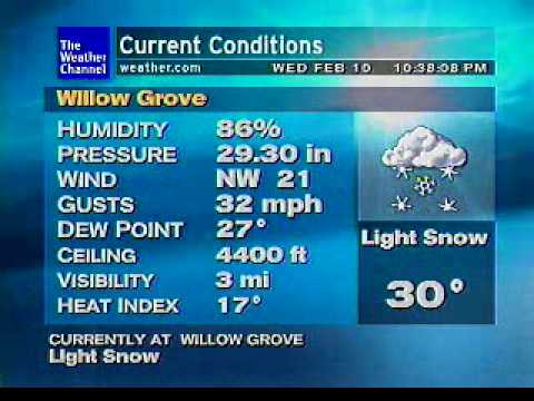 Willow Grove, PA Weatherstar XL - Feb 10 2010 Historic Snowstorm