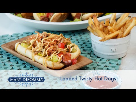 Loaded Twisty Hot Dogs Recipe | Mary DiSomma