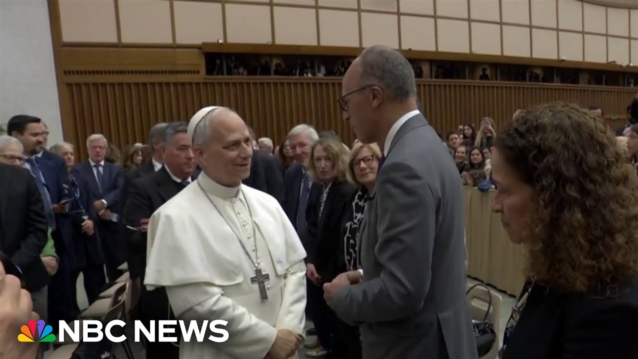 Lester Holt speaks with Pope Leo