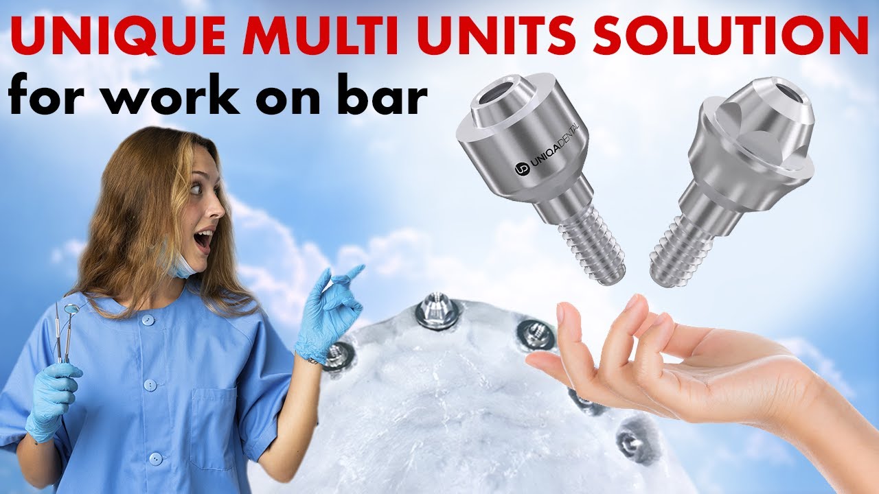 Implants buccally inclined Unique multi unit solution for work on bar. Digital impression