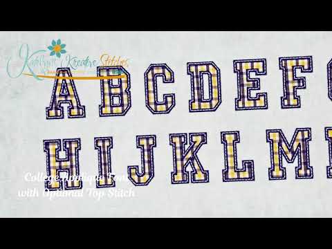 College Applique Font - 7 Sizes - Matches our Arched Collection