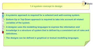 System Concepts in Design - Methodology and Morphology - Design of Mechanical Systems