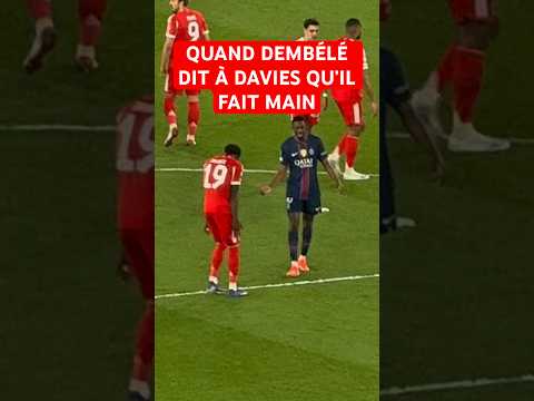 La réaction de Davies 🤣 Qui avait raison au final ? 👀 #dembele #davies #psg #bayern #football